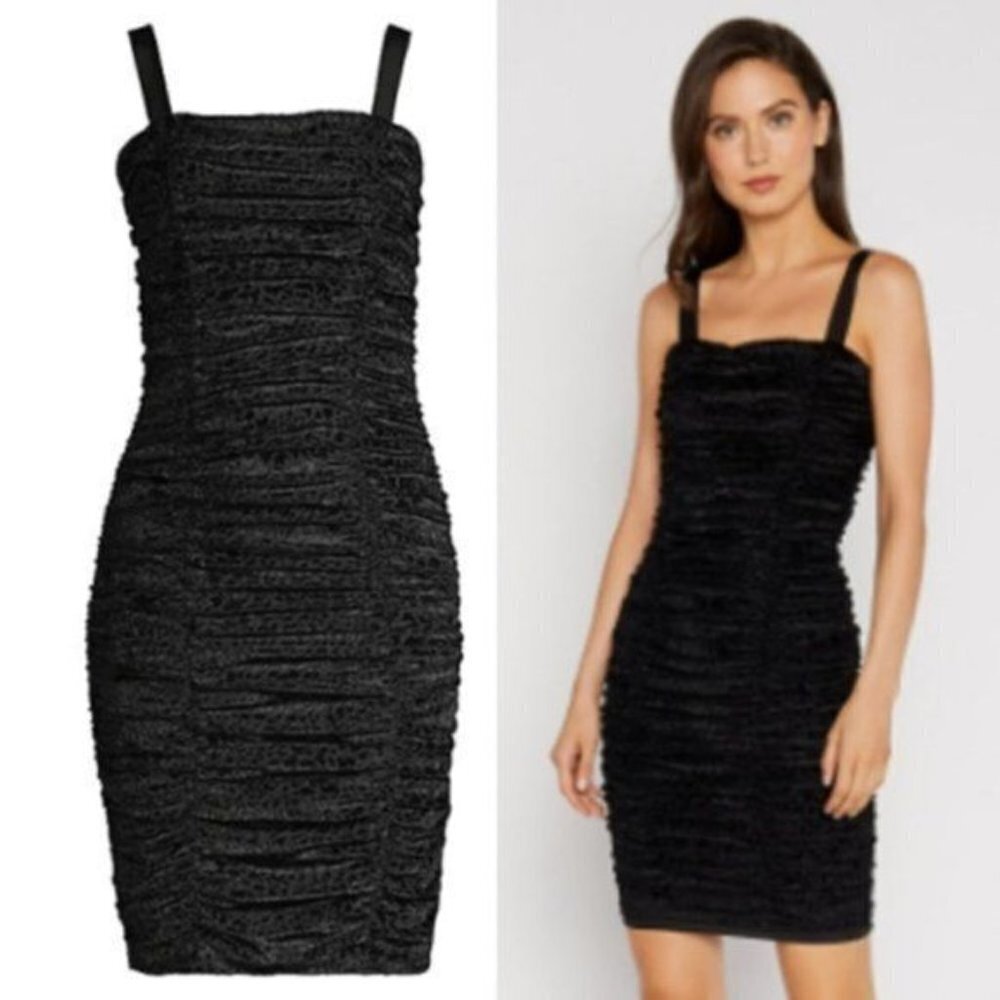 LIKELY Women's Leopard Burnout Alene Dress Black Size 0 NWT